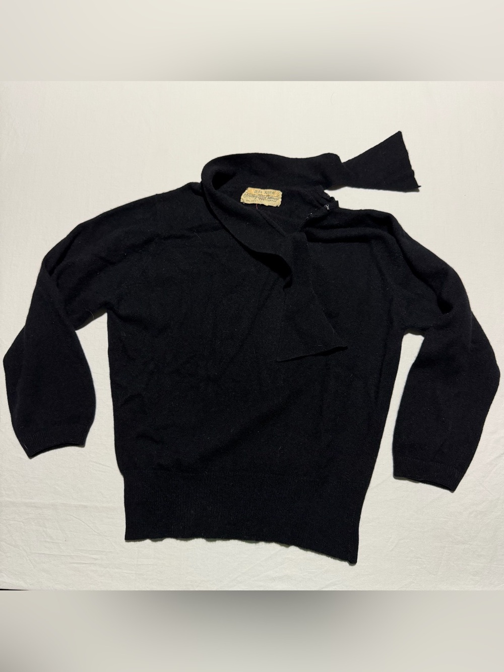 Vintage Tie-Neck Hadley Cashmere Sweater